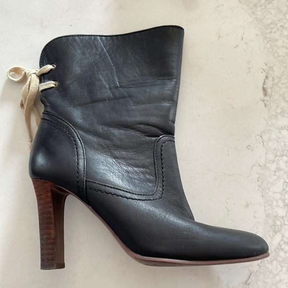 See by Chloe size 37 black Foldable Ankle boots with lace-up ties - Picture 3 of 4